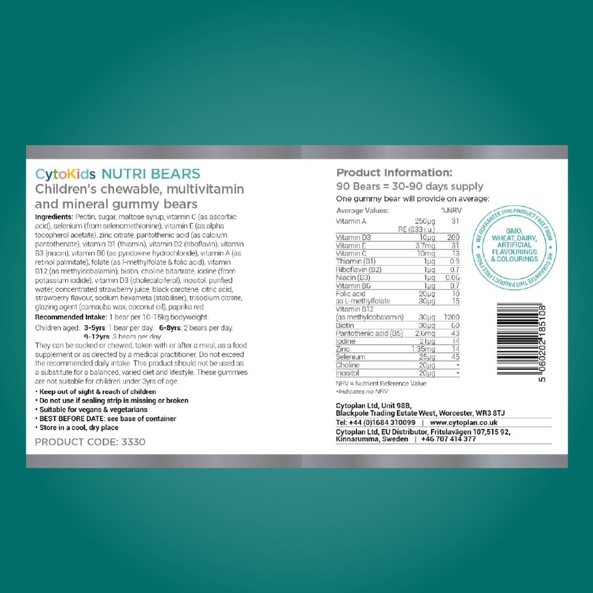 Nutri Bears Multivitamin for kids