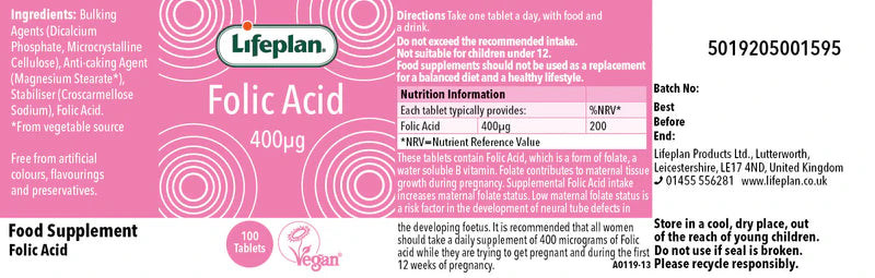 Folic Acid 400µg