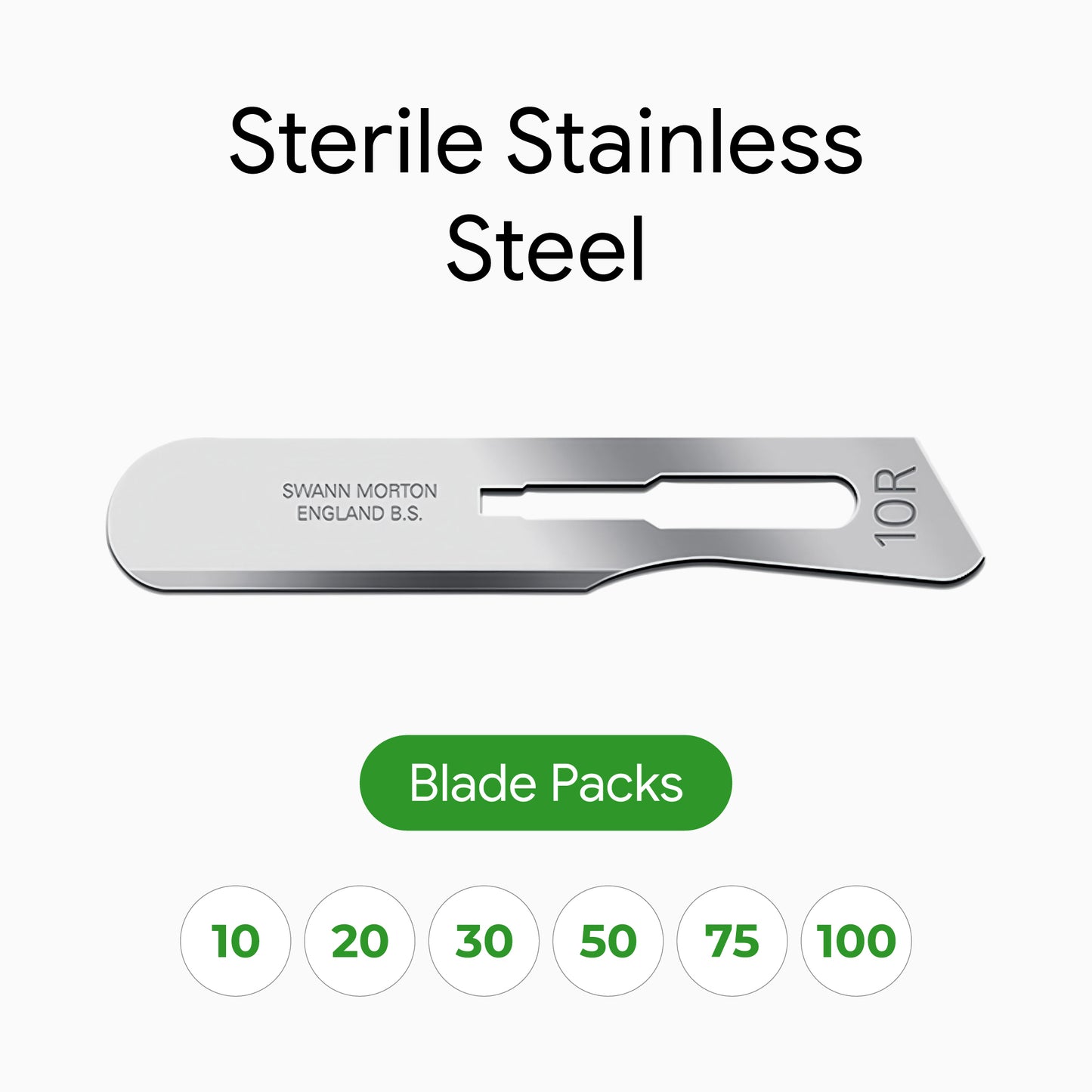 Swann Morton Butter Blade – No. 10R Sterile Stainless Steel Blades