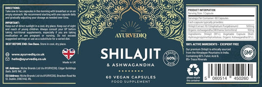 Ayurvediq Shilajit Extract & Ashwagandha Caps