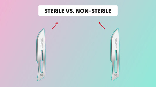 Sterile and non-sterile Swann Morton blades in carbon and stainless steel