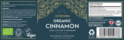 Ayurvediq Organic Ceylon Cinnamon Caps 