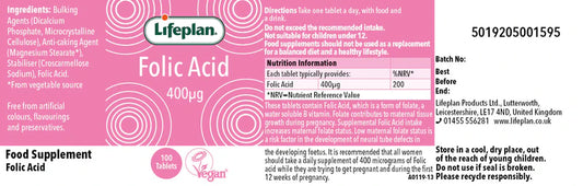 Folic Acid 400µg 
