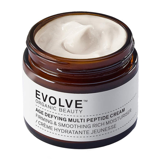 Jar of Evolve Age Defying Multi Peptide Cream on a white background