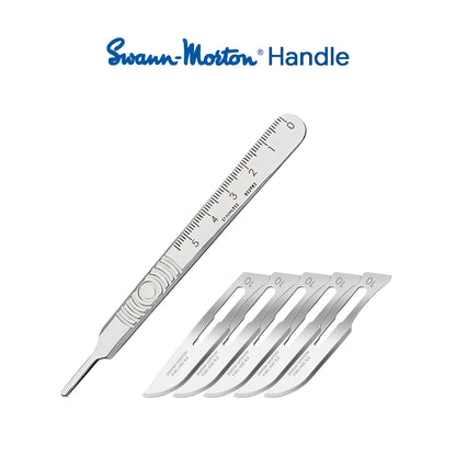 Professional-Grade Reusable No.3 Handle & Swann-Morton No.10 Blades Kit