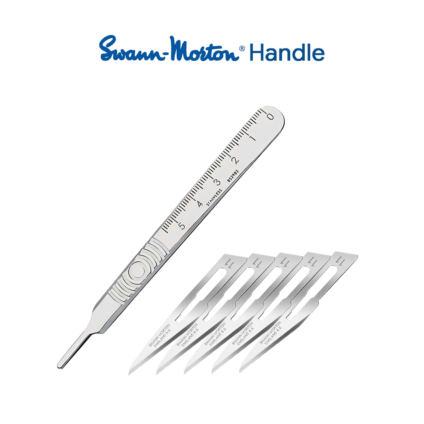 Professional-Grade Reusable No.3 Handle & Swann-Morton No.11 Blades Kit