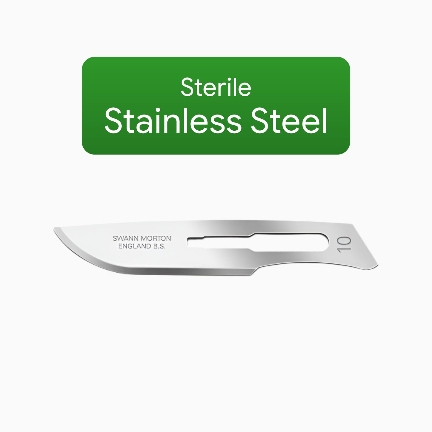 Swann Morton No 10 Sterile Stainless Steel Blades