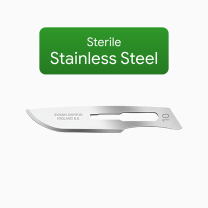 Swann Morton No 10 Sterile Stainless Steel Blades