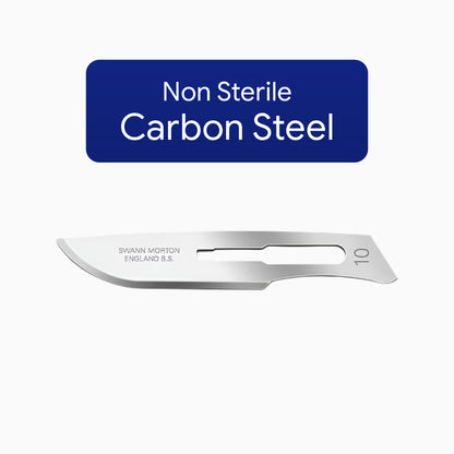 Swann Morton No 10 Non Sterile Carbon Steel Blades