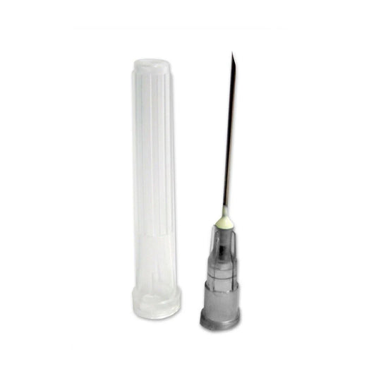 Sterile Terumo hypodermic needle, 22-gauge, 1.25 inches long (0.7 x 30 mm) black Luer slip hub