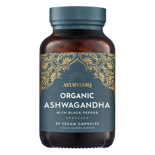 Ayurvediq Organic Ashwagandha & Black Pepper Extract Capsh 