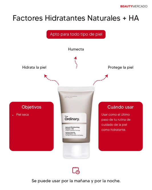 CREMA HIDRATANTE FACTORES NATURALES + HA Ordinary