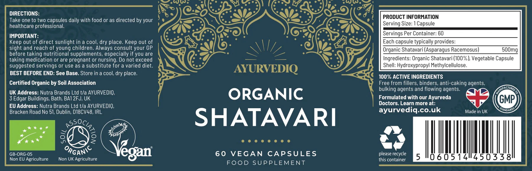 Ayurvediq Organic Shatavari Caps 