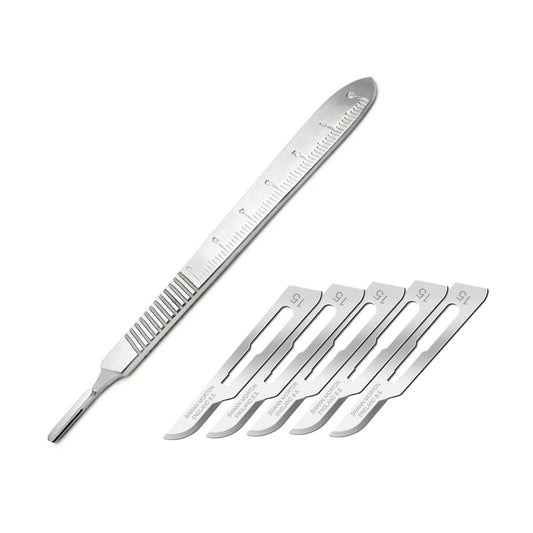 Reusable Scalpel Handle No. 3 & Swann Morton No 15 Blades
